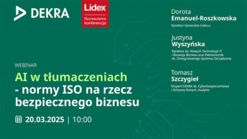 Webinar AI w tłumaczeniach – Normy ISO na rzecz bezpiecznego biznesu